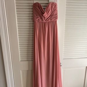 Amsale rose strapless dress